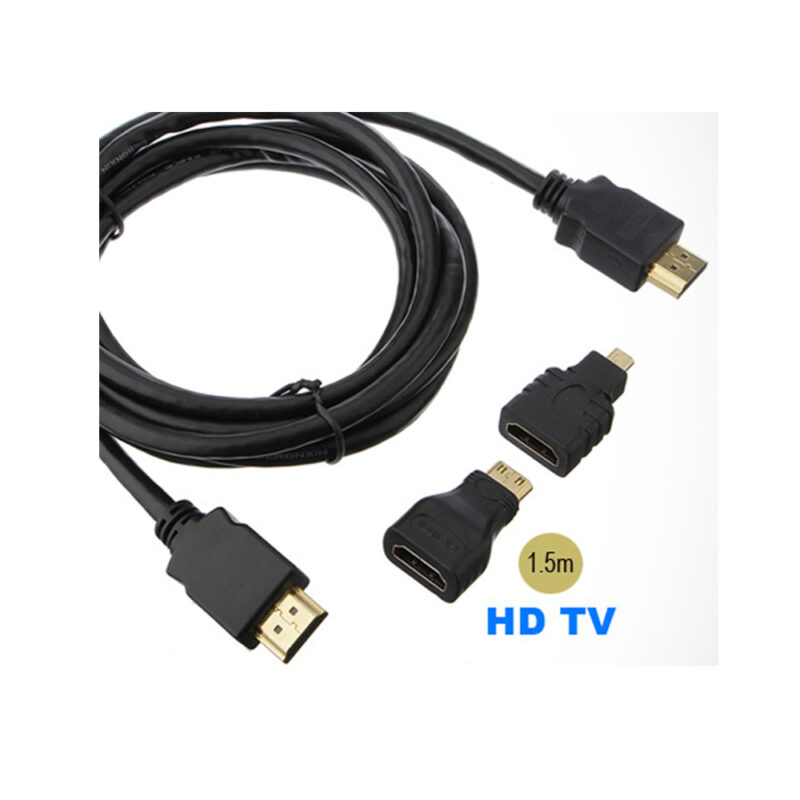 HDTV 3 In 1 High Speed HDTV Cable – 1.5M - Image 2