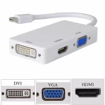 Mini DisplayPort to HDMI VGA DVI Adapter 3 In 1